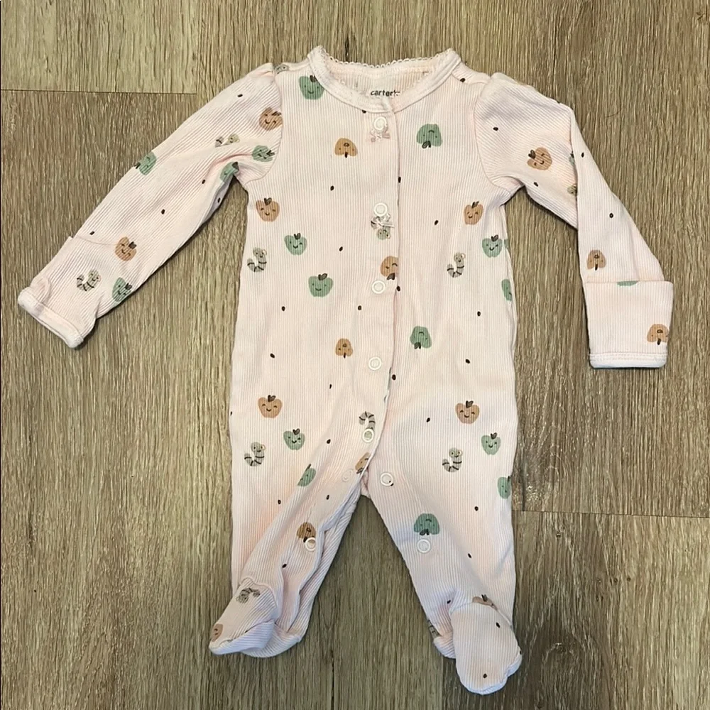 Carter's Pink and Green Footie One Piece
